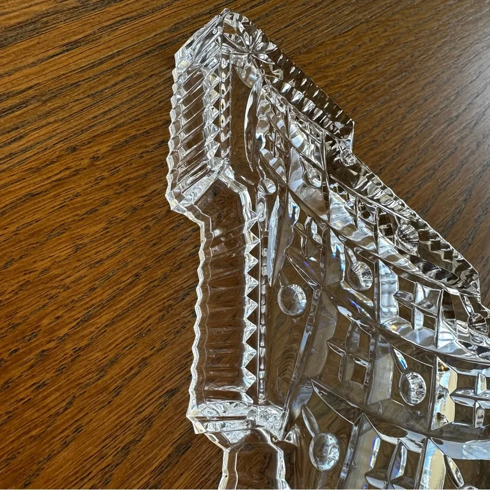 Waterford Crystal Figurine Christmas Tree Candy Dish Decorative Tray Retired - Picture 10 of 11